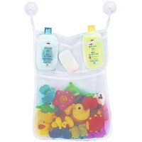 Picture of JJ-Boutique Mesh Bath Toy Organizer with Ultra Strong Hooks - White