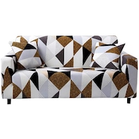 Picture of NAR Polyester 3 Seater Anti-Skid Printed Design Sofa Slipcover