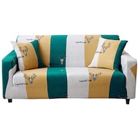 Picture of NAR Polyester 3 Seater Fabric Printed Design Sofa Slipcover