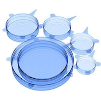 Picture of Nuovoware Silicone Stretch Multi Size Lids - 6pcs, Blue