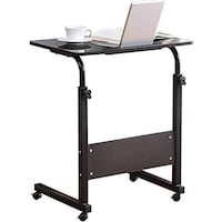 Picture of Sangfor Portable Height Adjustable Laptop Stand with Wheels - Black