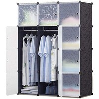 Picture of 12 Cubes Modular DIY Wardrobe Garment Storage Cube - Black