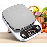 Picture of Naor Kitchen Weighing Scale with LED Display for Cooking - 5 kg, Silver