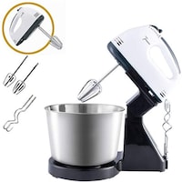 Picture of Jjone 7-Speed Stand Mixer Bowl with Beaters & Dough Hooks, 100W - White