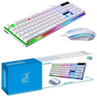 Picture of Sky-Touch Wired Keyboard & Mouse Set - G21, White
