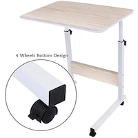 Picture of Rziioo Adjustable Stand Desk Cart Tray Side Table, 60cm