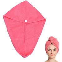 Picture of Microfiber Quick Drying Hair Towel Wrap for Women - Red