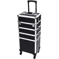 Picture of Portable Professional 4 in 1 Cosmetic Makeup Trolley - Black, 4 Layer