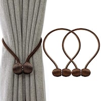Picture of WeTest Strong Magnetic Curtain Tiebacks, Set Of 2 - Brown