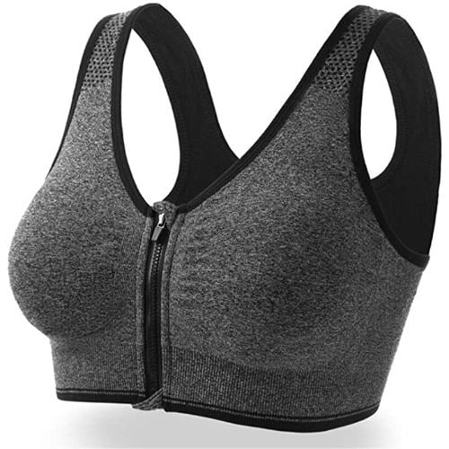 Lingerie Ropa Women's Zip Front Sports Bra Wireless Post-Surgery Bra Active  Yoga Built-Up Sports Bras Red price in UAE,  UAE