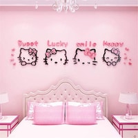 Picture of HG 3D Acrylic Cartoon Kitten Children's Wall Stickers - 31.8x150cm