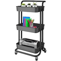 Picture of Happikids 3-Tier Multifunctional Storage Trolley - Black