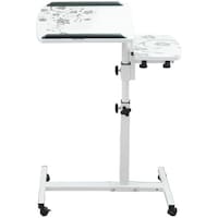 Picture of Naor Height Adjustable Rolling Laptop Table, White