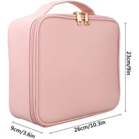 Picture of Noar Travel Cosmetic Organizer Case with Adjustable Dividers - Pink