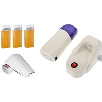 Picture of Viya Roll on Refillable Depilatory Wax Heater and Wax Sugar Kit with Wax Paper