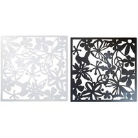 Picture of Vosarea Hanging Room Divider Panel Screen - Black and White, Pack of 12pcs