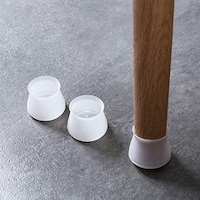 Picture of Horolas Silicone Furniture Leg Caps, White - Pack of 12Pcs