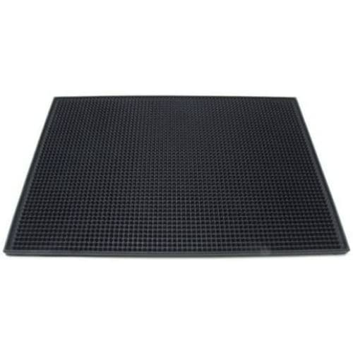 Tebery Black Mat 12 x 6 Rubber Bar Service Spill Mat (2 Pack)