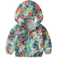 Picture of Mesh Lined Hooded Cartoon character Jacket for Toddlers - Size - 1T