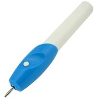 Picture of Plastic Carving Tool on Wood and Plastic - White and Blue