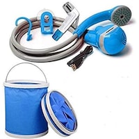 Picture of Leading Edge Rechargeable Camping Shower Bidet Spray - Blue
