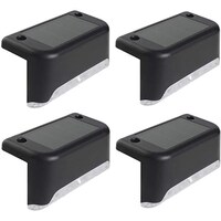 Picture of Douself Solar Stair Fence Light - Black, Pack of 4pcs