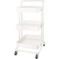 Picture of Mobile Rolling 3 Tier Storage Shelves - White