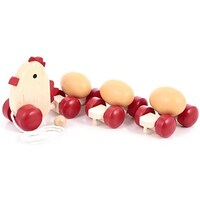 Picture of Canoe Wooden Chicken Train Toy With 3 Eggs - Ct181216Rj17