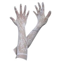 Picture of Naor Women's Full Finger Lace-Up Gloves - White