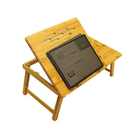 Picture of Portable Bamboo Laptop Desk for Bed with Drawer