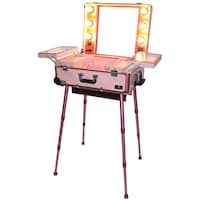 Picture of Angel Beauty Professional Trolley Make Up Case, Pink