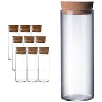 Picture of FUFU Test Tubes Glass Bottle with Cork Stopper - 40ml, Pack of 10