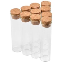 Picture of FUFU Test Tube Glass Bottle Vial Jars with Cork - 22ml, Pack of 24