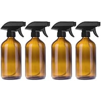 Picture of FUFU Glass Bottles with Trigger Stream Spray - 250ml, Pack of 4