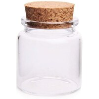 Picture of FUFU Empty Vial Jar Bottle with Cork Stopper - 50ml, Pack of 4