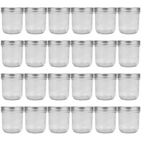 Picture of FUFU Empty Mason Jars with Lid - 250ml, Pack of 24
