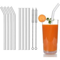 Picture of FUFU Reusable Glass Drinking Straws with Brushes - Set of 8