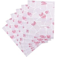 Picture of Fufu Stobok Newspaper Pattern Wrapping Paper for Food,  Pack of 100