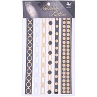 Picture of Dot Series Golden Tattoo - GT011, Gold, Silver and Black