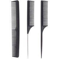 Picture of Viya Professional Comb Set - Black, Pack of 3pcs