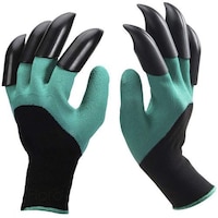 Picture of Hylan Waterproof Garden Gloves with Claws - Green & Black