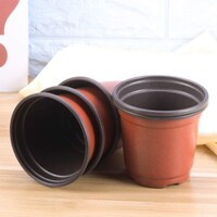 Picture of Hylan Durable Breathable Holder Seedlings Flower Pot - Brown, 20 cm, 30 pcs