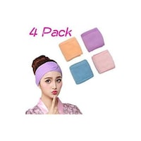 Picture of JiaShu Bath Head Band - Multicolour, Pack of 4pcs