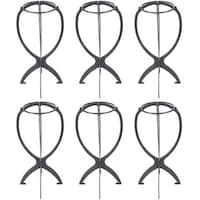 Picture of Minkissy Folding Wig Holder Stand - Black, Pack of 6pcs