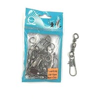 Picture of Oceanfly Fishing Barrel Swivel with Snap - Grey, Pack of 10 pcs