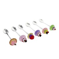 Picture of Lihan Stainless Cake Spoon Set with Cake Design-Pack of 6pcs