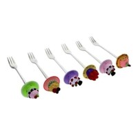 Picture of Lihan Stainless Cake Fork Set With Cake Design - 6pcs