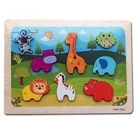Picture of UKR Wooden Animal Puzzle Board - Multicolour