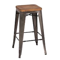 Picture of Jilphar Bar Stool without Back Rest - Brown - JP1192