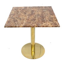 Picture of Jilphar Printed Marble with Stainless Steel Base - Brown & Gold - JP2134, JP3012